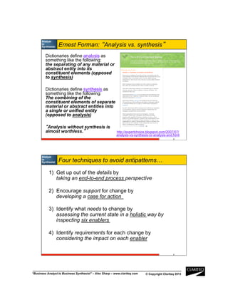 Analyst-to-Synthesist | PDF