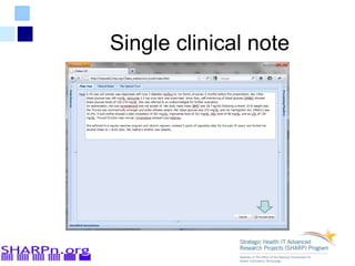 Single clinical note
 