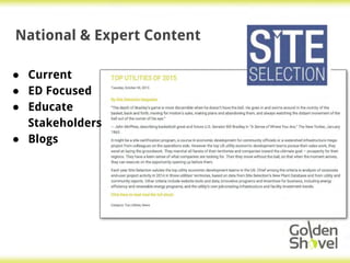 National & Expert Content
● Current
● ED Focused
● Educate
Stakeholders
● Blogs
 