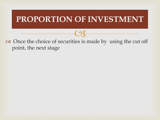 Sharpe’s single index model | PPTX