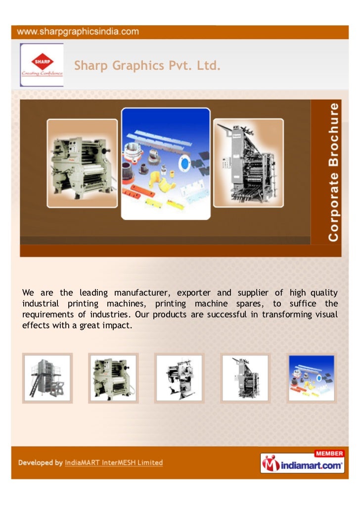 Sharp Graphics Pvt. Ltd., Noida, Printing machine spares