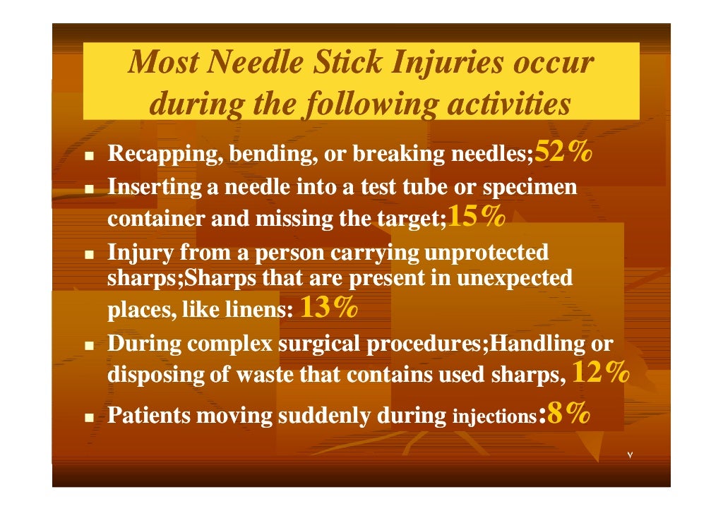 Sharp injuries and needle stick post exposure prophylaxis