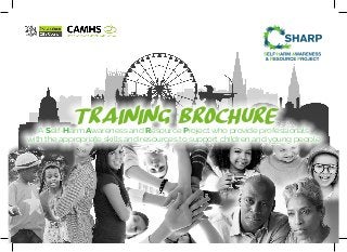 Training BrochureA Self-Harm Awareness and Resource Project who provide professionals
with the appropriate skills and resources to support children and young people
 