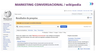 MARKETING CONVERSACIONAL / wikipedia
 