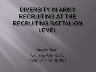 Maggie Shartel
 Gonzaga University
COML506 Fall(B) 2011
 