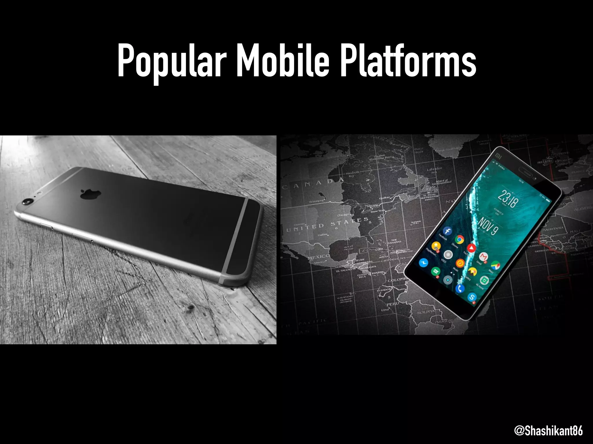 Popular Mobile Platforms
•
@Shashikant86
 