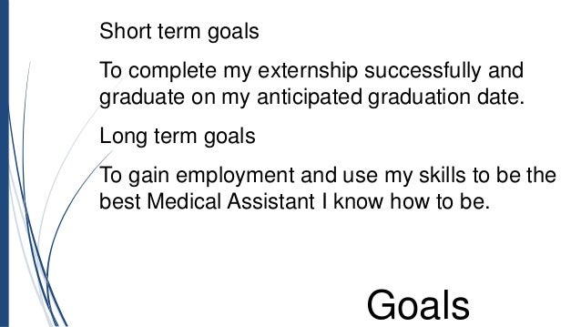 medical assistant career goals