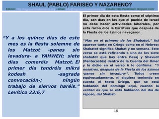 Shaul (pablo) fariseo y nazareno? Slide 16