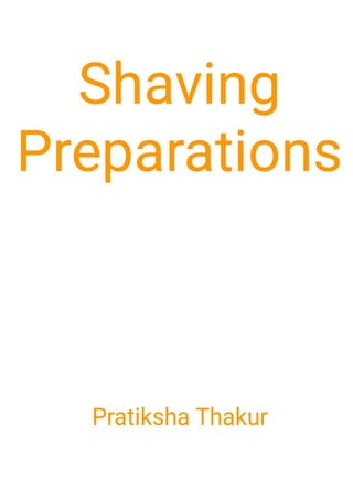 Shaving Profile.pdf Shaving Preparations | PDF
