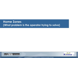 Home Zones (What problem is the operator trying to solve) 