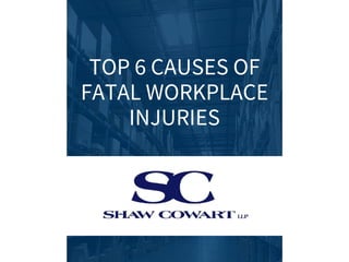 TOP 6 CAUSES OF
FATAL WORKPLACE
INJURIES
 