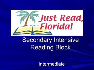 Secondary IntensiveSecondary Intensive
Reading BlockReading Block
IntermediateIntermediate
 
