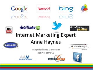 Internet Marketing Expert Anne Haynes Integrated Lead Generator KEEP IT SIMPLE 