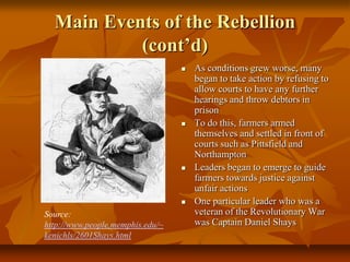 The History of Shays’s Rebellion
