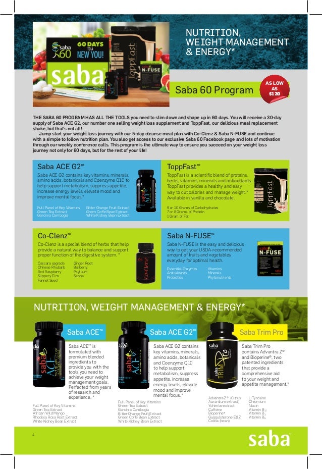 Saba Health & Wellness Products Catalog - December 2016 ...