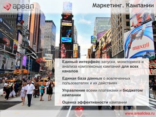 SCRM – новое мышлениеПотребитель становится субъектом системы:получает доступ к своему профилю, истории заказов, истории и состоянию обращений и т.д.www.arealidea.ru