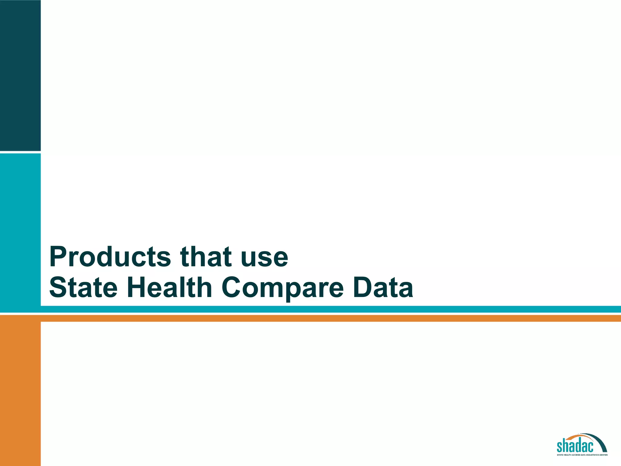 Products that use
State Health Compare Data
 