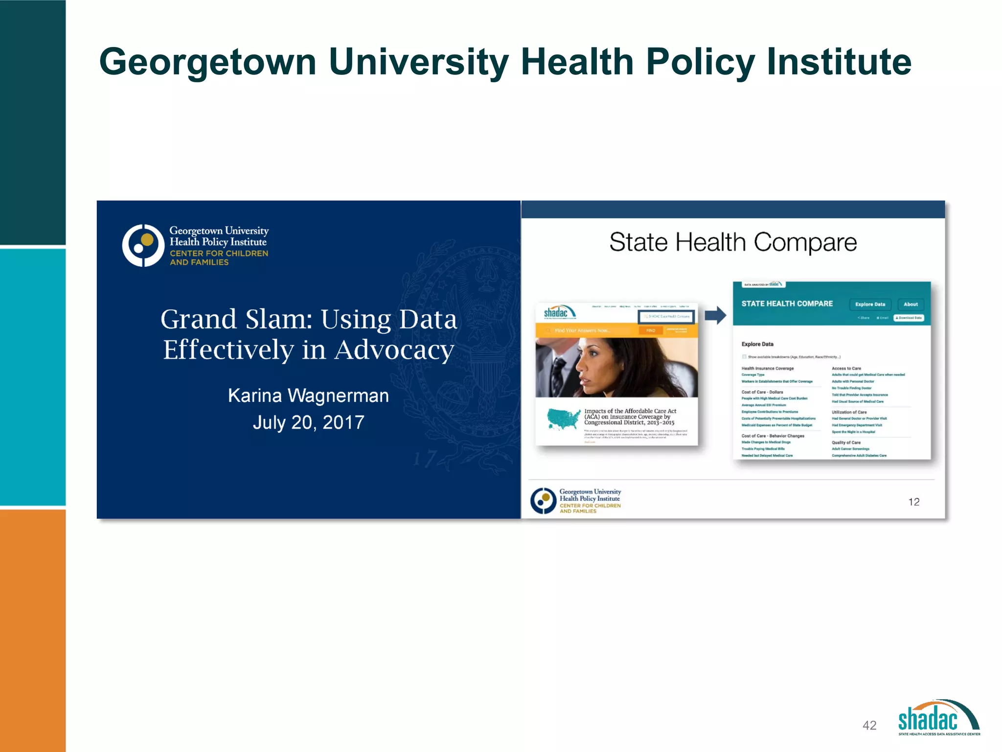 42
Georgetown University Health Policy Institute
 