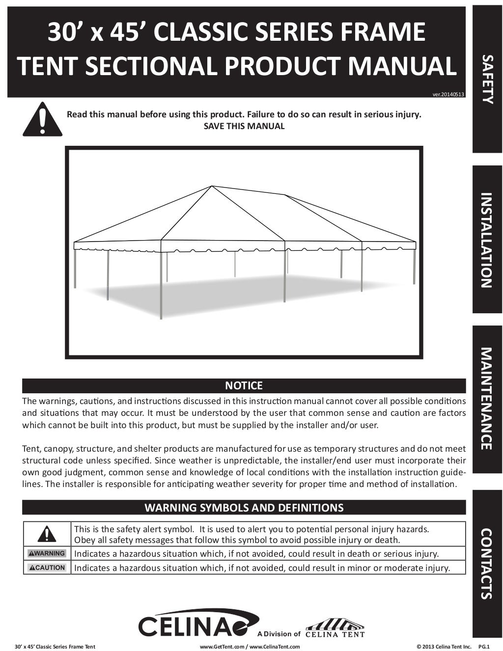 30 x 45 Frame Tent Installation Instructions