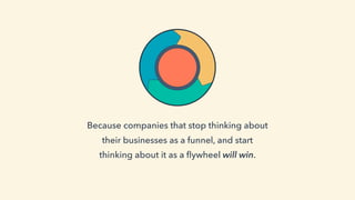 Because companies that stop thinking about
their businesses as a funnel, and start
thinking about it as a ﬂywheel will win.
 