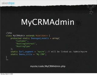 ModelAdmin in SilverStripe 2.3