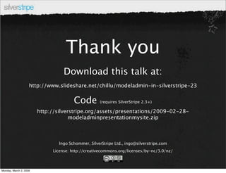 ModelAdmin in SilverStripe 2.3
