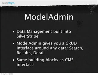 ModelAdmin in SilverStripe 2.3