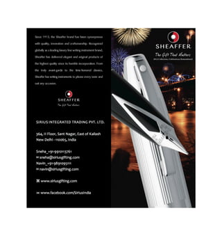 Sheaffer catalogue 2012