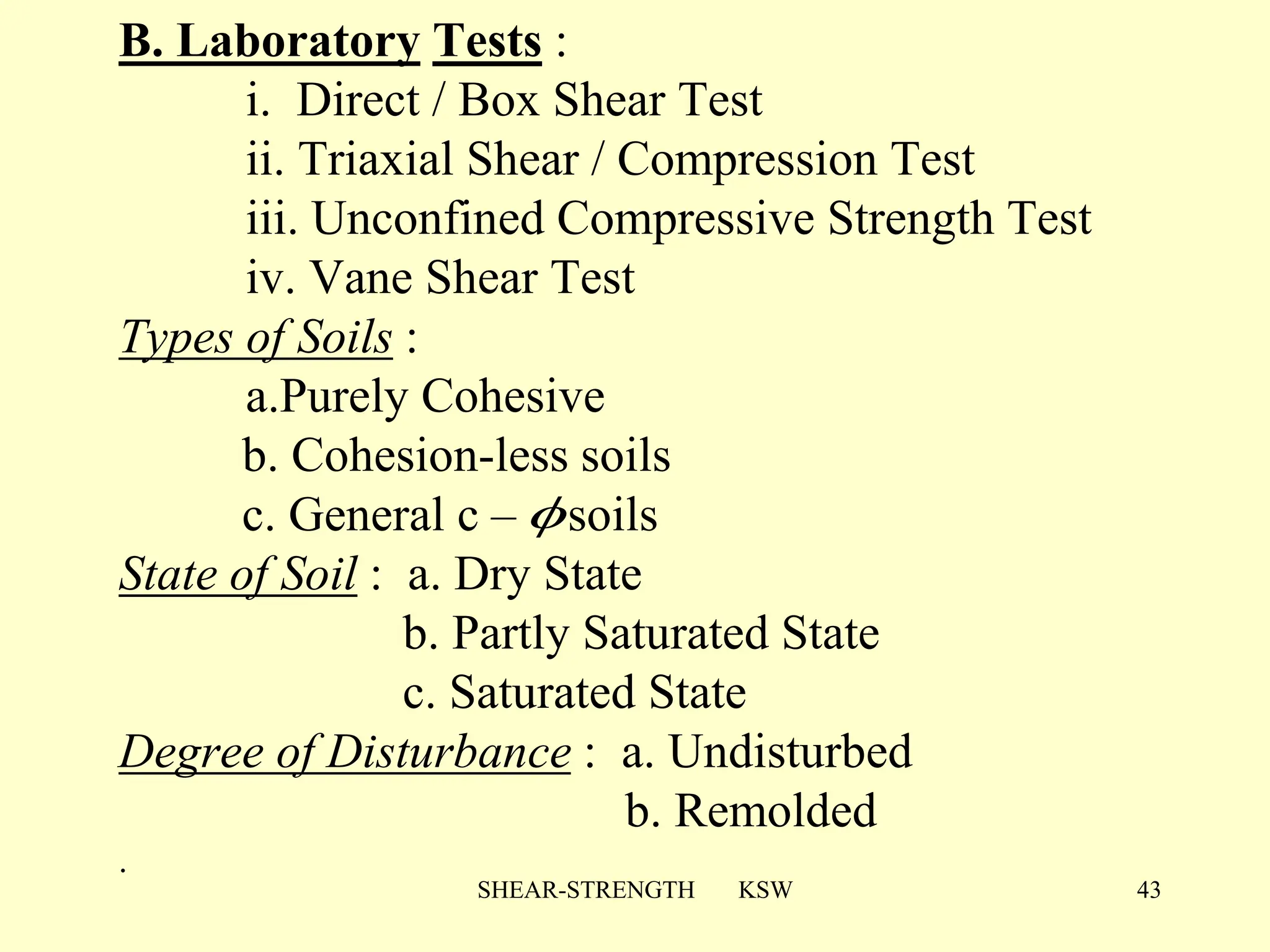Shear Strength of soil Geotechnical Engineering | PDF