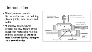 Shear strength of rock discontinuities | PDF