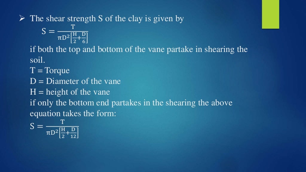 Shear strength of soil