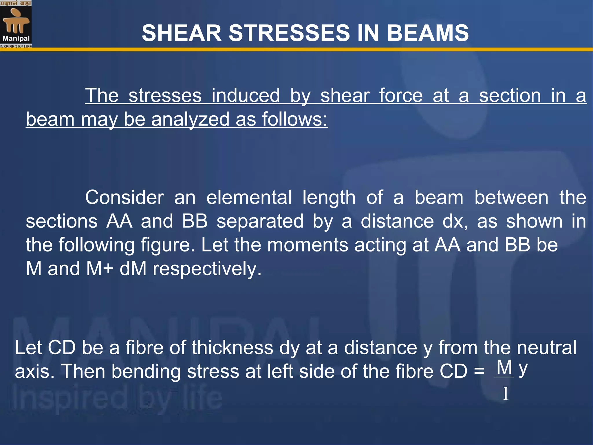 Shear stresses in beams | PPT