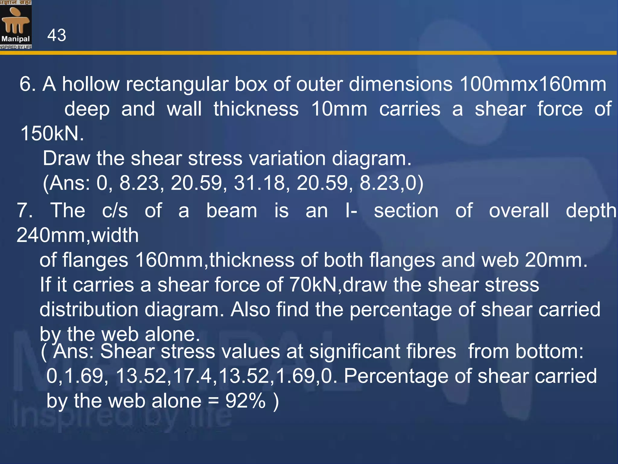 Shear stresses in beams | PPT