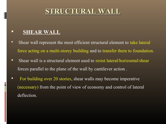 Shear wall and its design guidelines | PPT