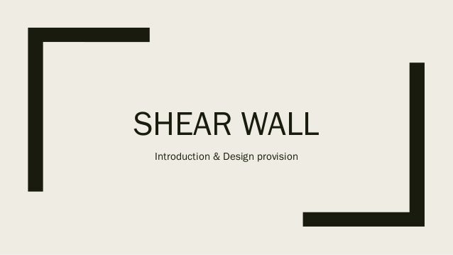 Shear Wall Ppt
