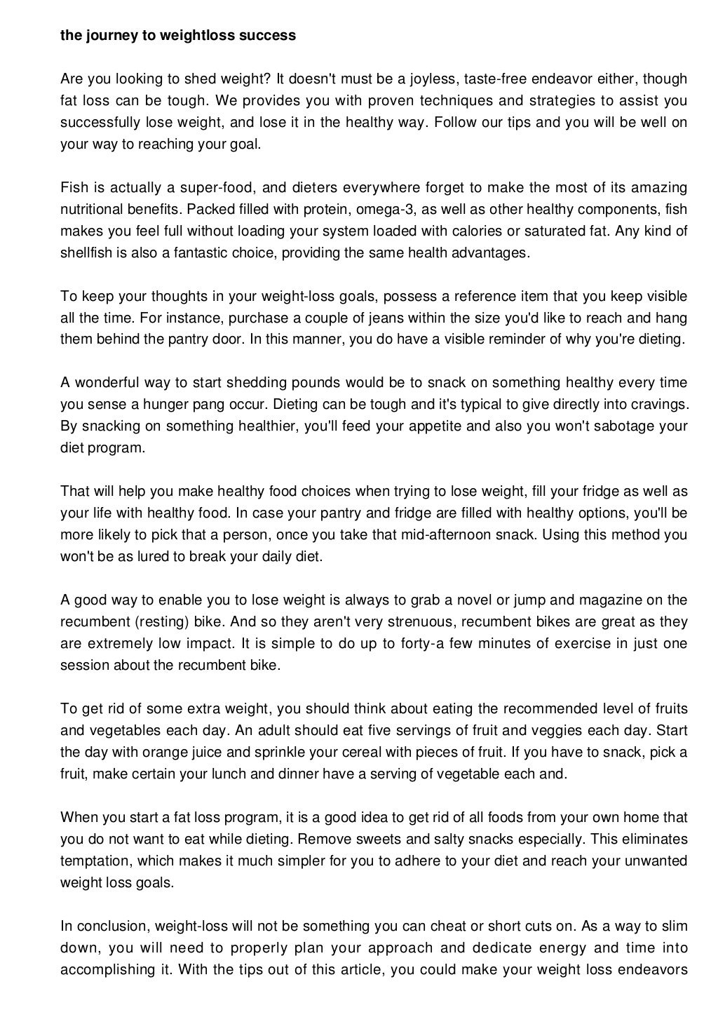 Weight Loss Tips And Tricks That Lead To Success
