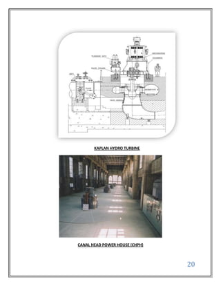 KAPLAN HYDRO TURBINE




CANAL HEAD POWER HOUSE (CHPH)



                                20
 
