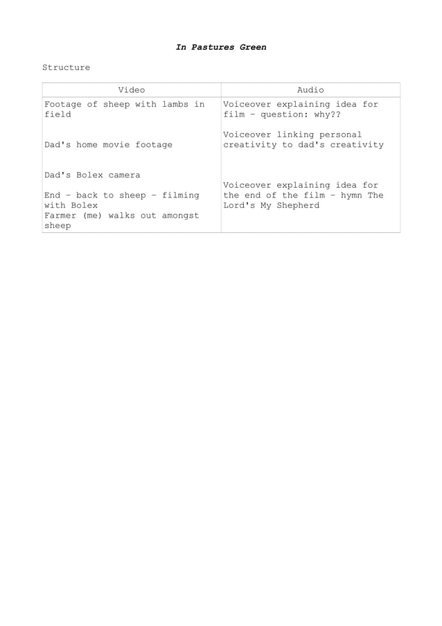 Sheep film script 2 | PDF