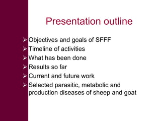 Selected diseases of sheep and goat in the Ethiopian value chain