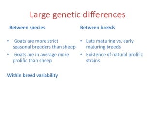 Genetic basis and improvement of reproductive traits