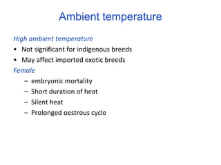 Seasonality of reproduction in sheep