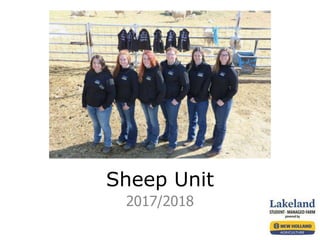 Sheep Unit
2017/2018
 