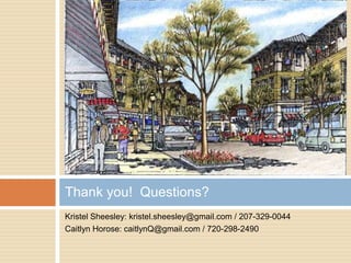 Application to MaineStrategies applicableGood framework: corridor planning effortsMaine is not as metropolitan as many places undertaking strip repair:Lower level of build-out: “preemptive retrofitting”?Less robust land marketTransit likely to be bus, not railCenters will be smaller in scale