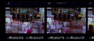 Lomography contact sheet 'Hello Kitty Times Square NYC'