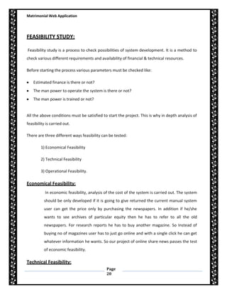 Matrimonial web site Documentation | PDF