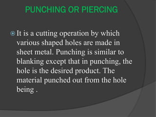 Sheet metal processing | PPTX