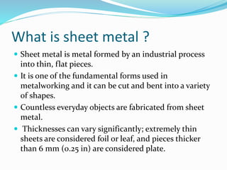 Sheet metal wo rking | PPT