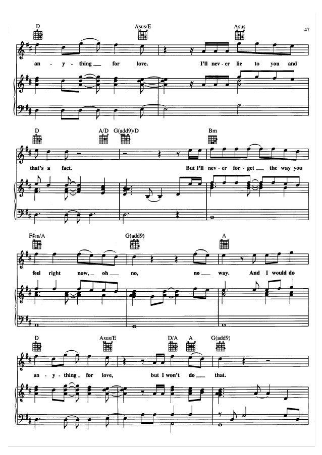 sheet music piano the all time best collection vol3 say you won t let go sheet music