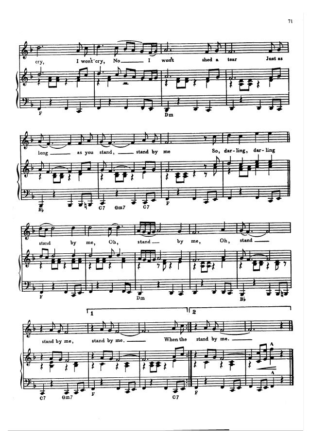 sheet music piano the all time best collection vol3 stand by me sheet music