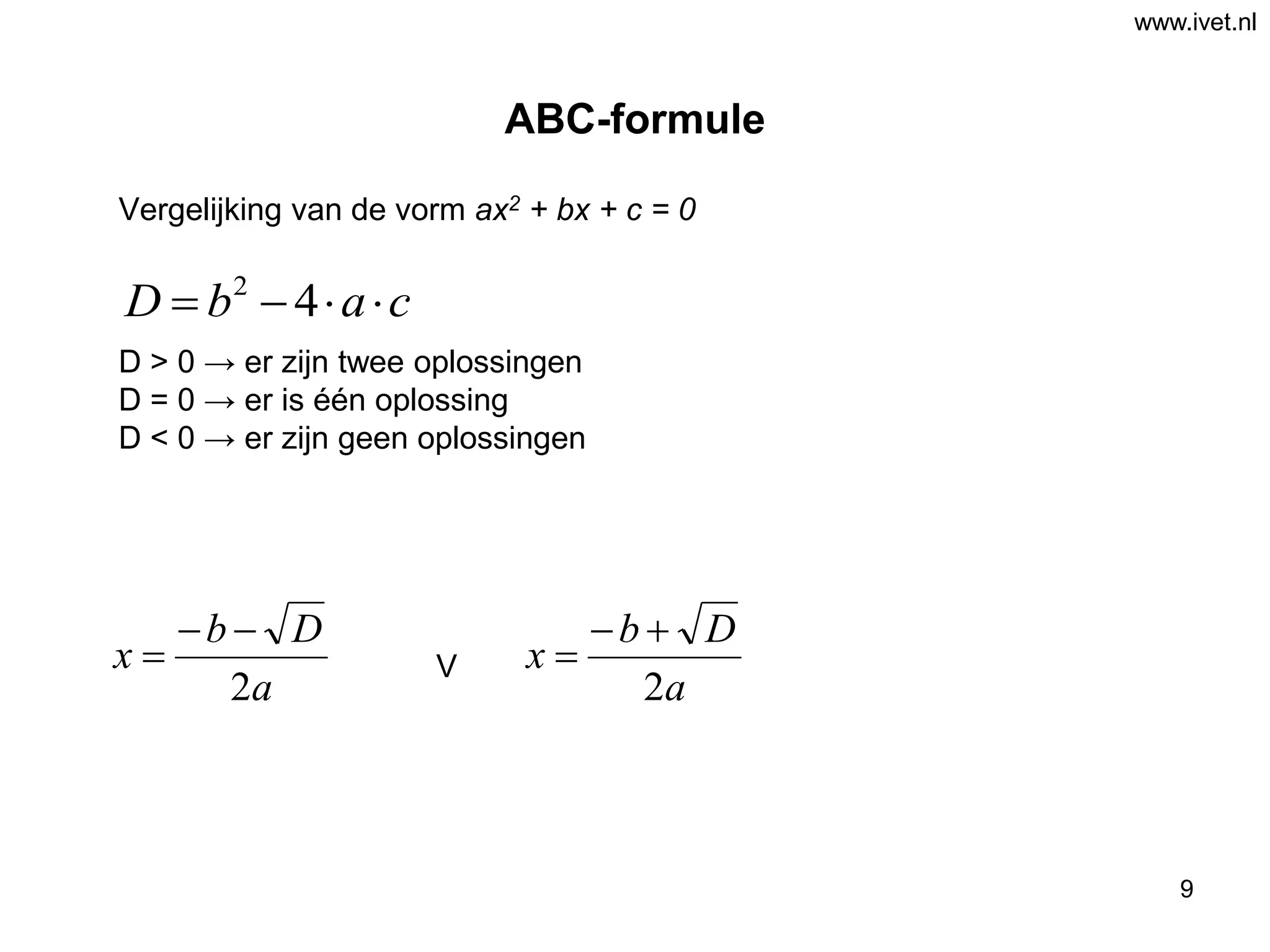 VWO wiskunde A 2013 | PPT